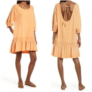 Free People beach orange oversized Jenny dress size Large